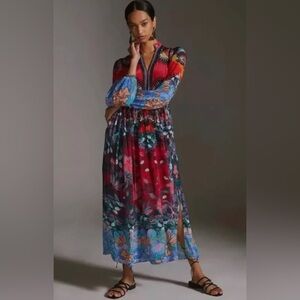 Anthropologie | Bhanuni x Jyoti Ronika | Patterned Maxi Dress | Size 8